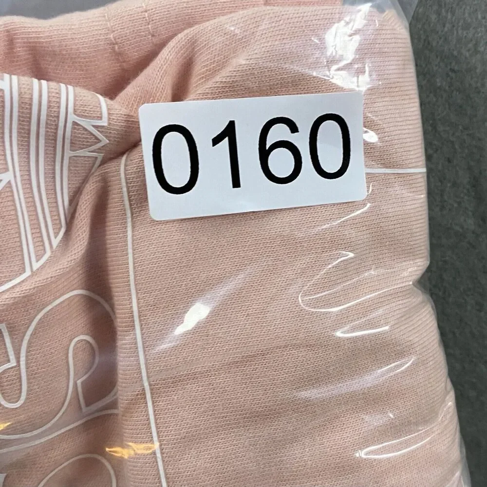 Adidas Shirt Men Small Salmon Pink‎ White Trefoil Spellout Short Sleeve Soccer - Picture 10 of 10